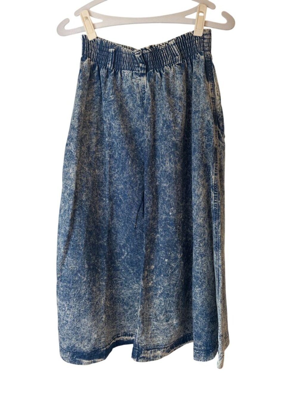 OshKosh 80s Acid Wash Denim Midi Skirt High Waist Women Size 10 - Picture 2 of 5